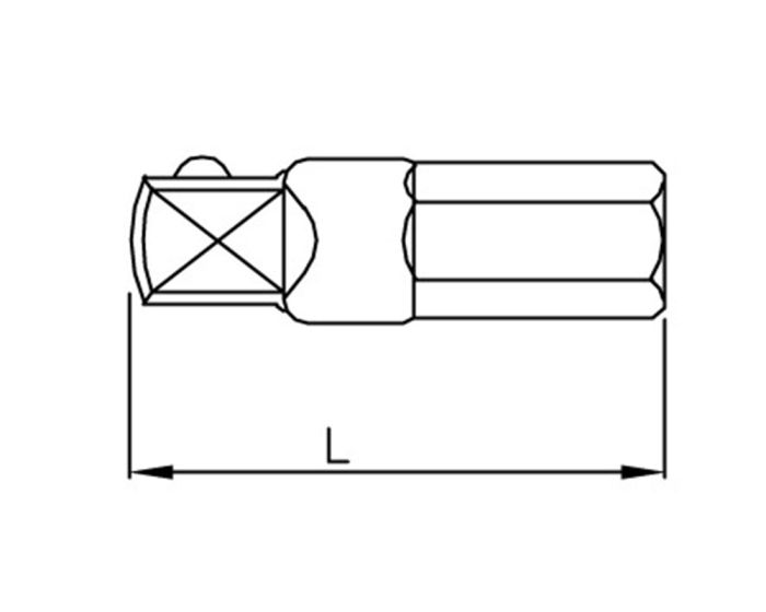 Bitadapter-1/4-"-naar-1/4-"