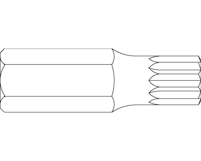 Bit-veeltand-1/4-"-M4-5st.