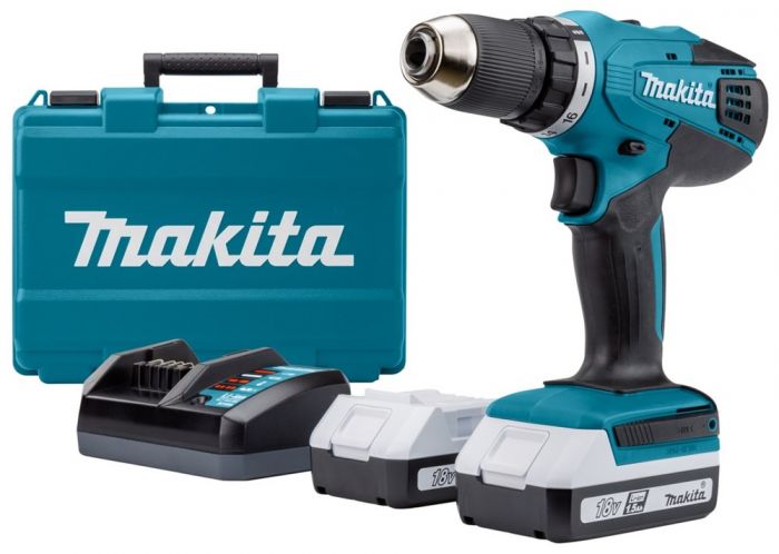 Perceuse-visseuse MAKITA 18V + 2 batteries 1.5 Ah + chargeur + Mallette -  Perceuses - Achat & prix