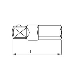 Bitadapter-1/4-"-naar-1/4-"