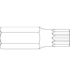 Bit-veeltand-1/4-"-M4-5st.